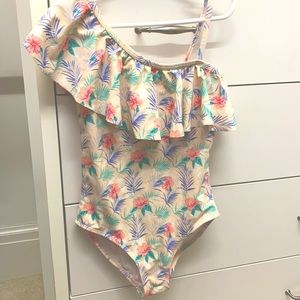 Janie & Jack Size 8 Girls One Piece Ruffle Swimsuit